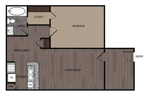 1 bedroom 1 bath at Willow Creek Apartments, Houston, TX, 77012